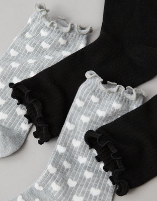 AE Ruffled Crew Socks 2-Pack