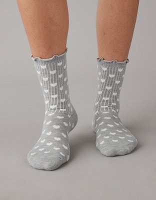 AE Ruffled Crew Socks 2-Pack