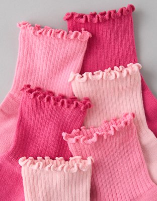 AE Ruffle Trim Boyfriend Socks 3-Pack