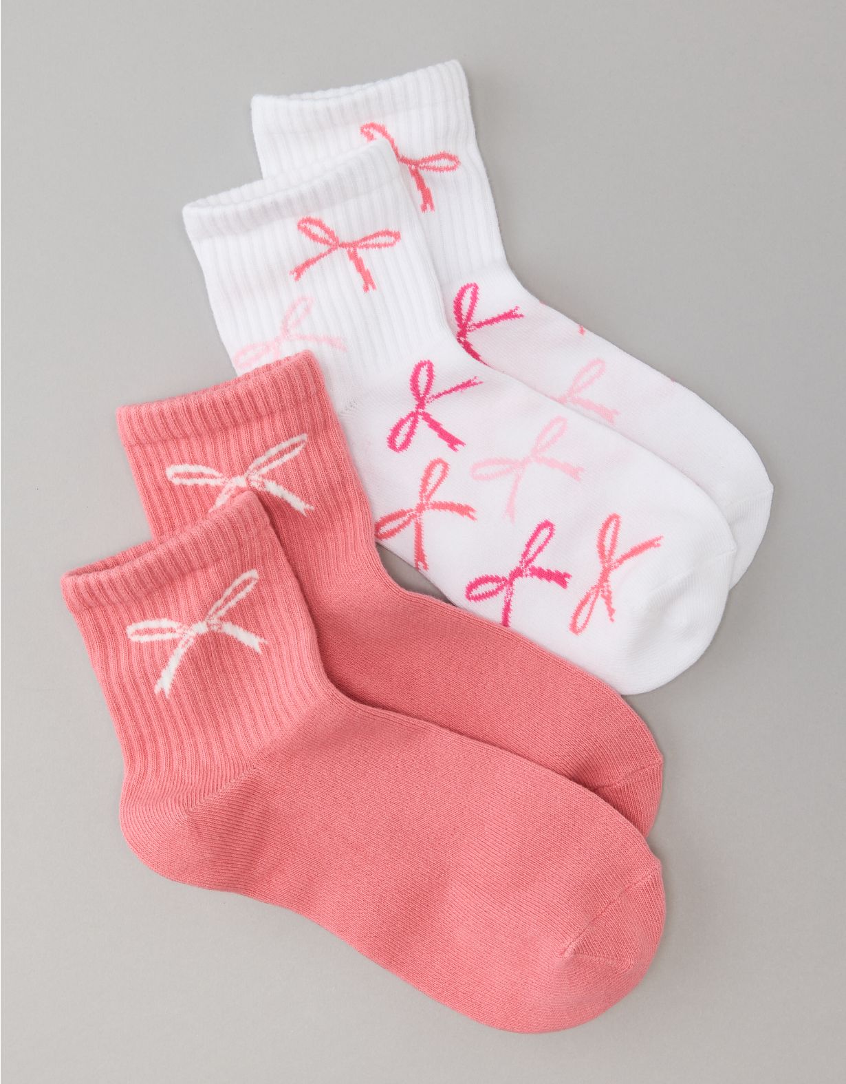 AE Ballet Bow Boyfriend Socks 2-Pack