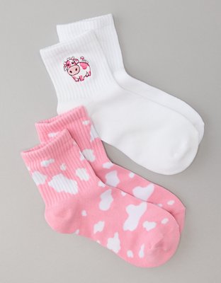 AE Cow Boyfriend Socks 2-Pack