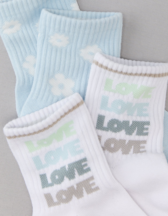 AE Daisy Love Boyfriend Socks 2-Pack
