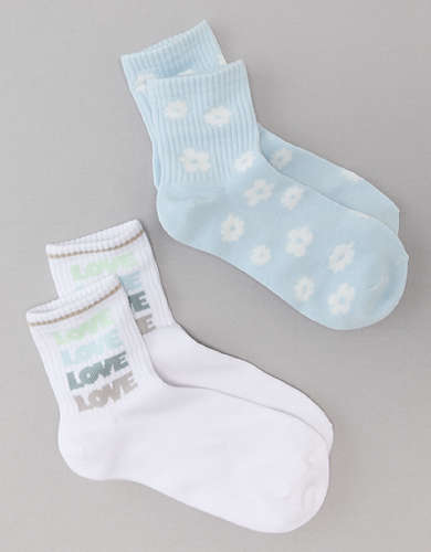 AE Daisy Love Boyfriend Sock 2-Pack