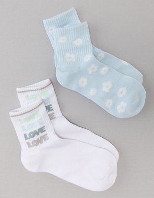AE Daisy Love Boyfriend Socks 2-Pack