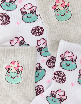 AE Cowgirl Frog Bobby Socks 2-Pack