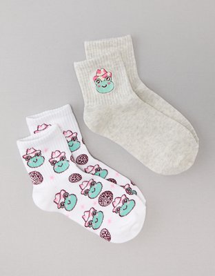 AE Cowgirl Frog Bobby Socks 2-Pack