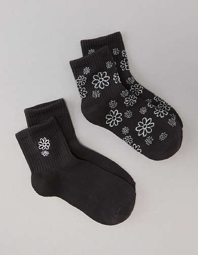 AE Daisy Boyfriend Socks 2-Pack