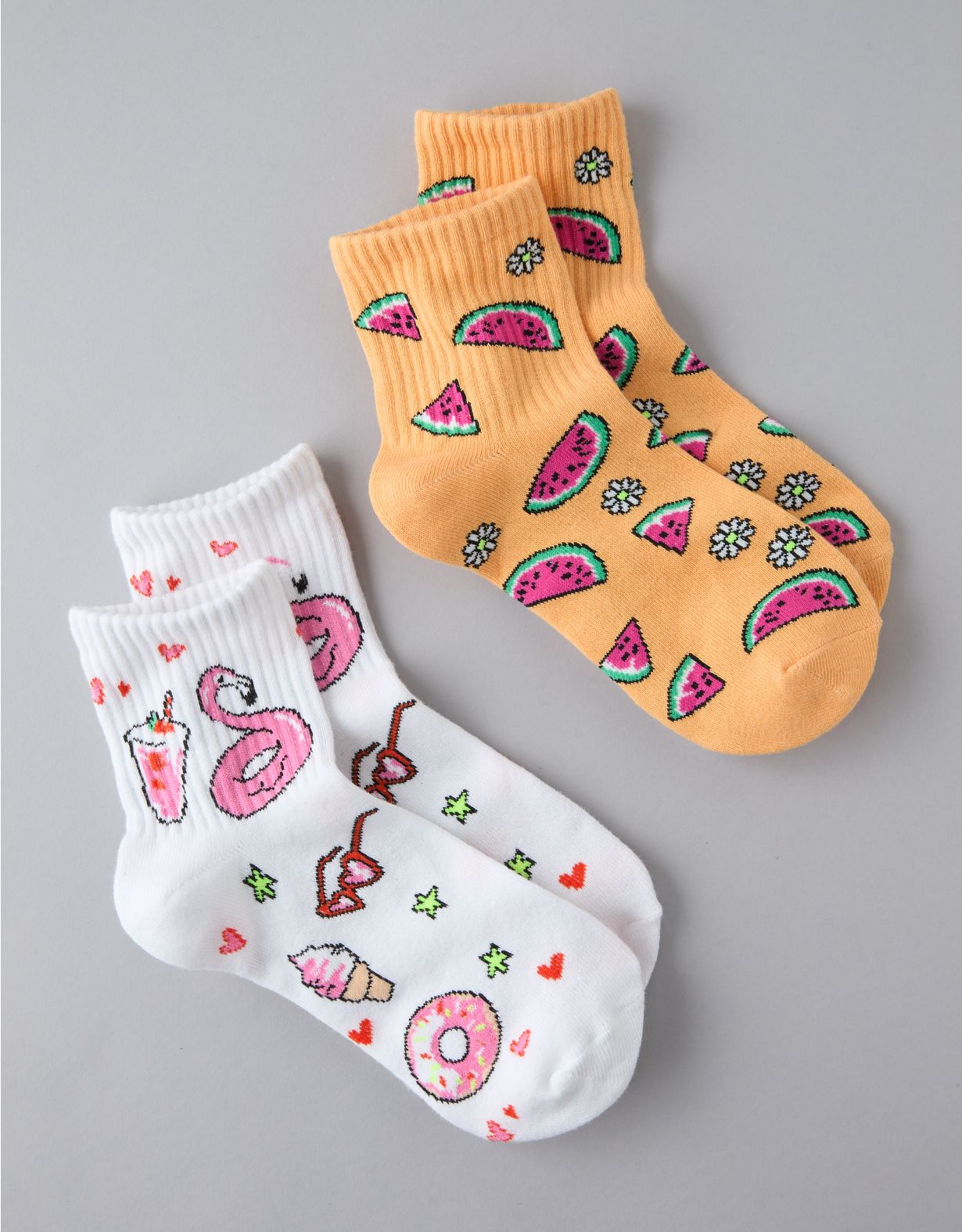 AE Watermelon Boyfriend Socks 2-Pack