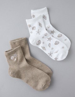 AE Shell Boyfriend Socks 2-Pack