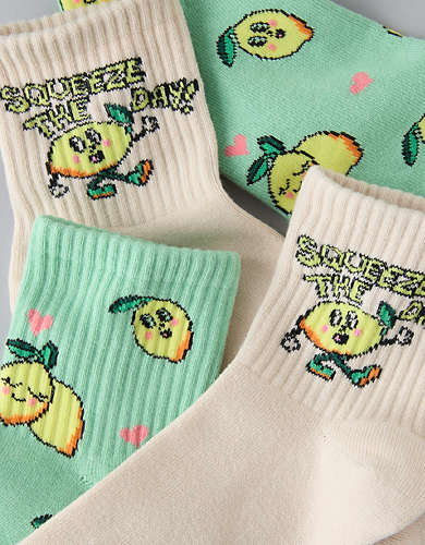 AE Lemon Boyfriend Socks 2-Pack