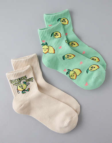 AE Lemon Boyfriend Socks 2-Pack