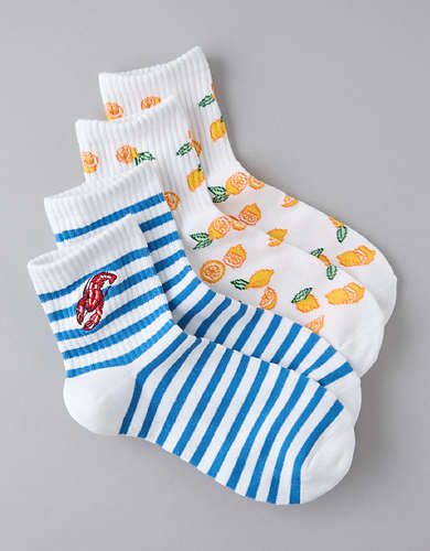 AE Lobster & Lemon Boyfriend Socks 2-Pack