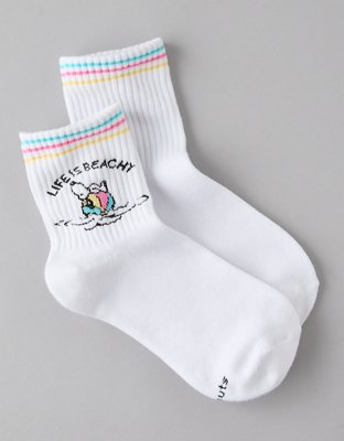 AE Peanuts Life Is Beachy Boyfriend Socks