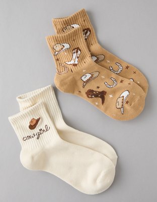 AE Cowgirl Boyfriend Socks 2-Pack