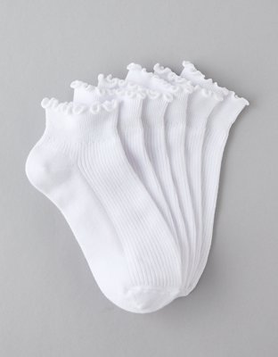 AE Ruffle Trim Ankle Socks 3-Pack