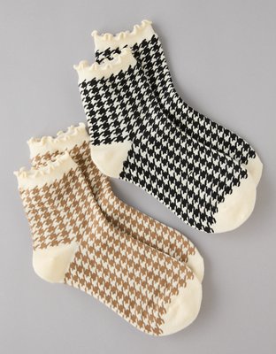 AE Gingham Boyfriend Socks 2-Pack