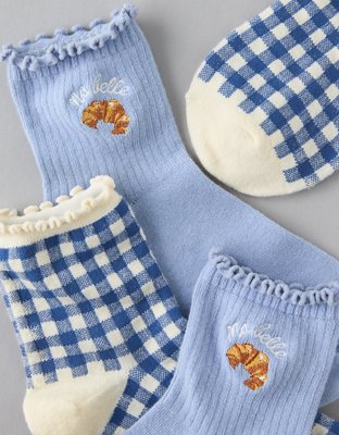 AE Croissant Boyfriend Sock 2-Pack