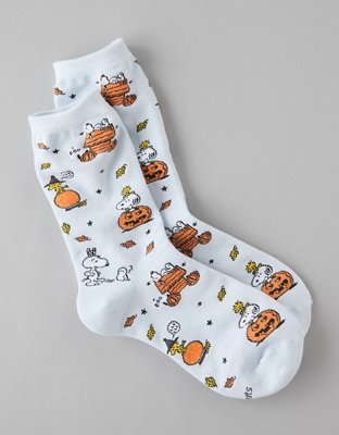 AE Peanuts Halloween Crew Socks