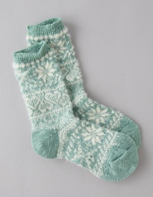 AE Snowy Fair Isle Crew Socks