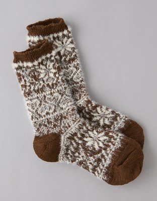 AE Snowy Fair Isle Crew Socks