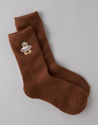 AE Teddy Bear Crew Socks