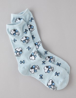 AE Peanuts Bow Crew Socks