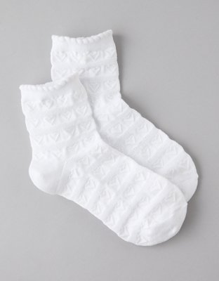 AE Heart Scalloped Boyfriend Socks