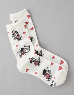 AE Mickey Mouse Valentine's Day Crew Socks