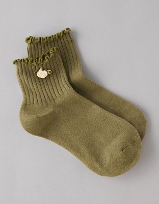 AE Rose Boyfriend Ruffle Socks,Specials : American Fashion Style Bags On Sale