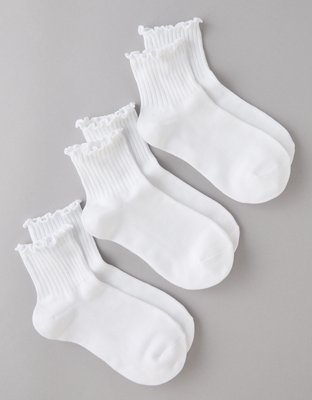 AE Ruffle Boyfriend Socks 3-Pack