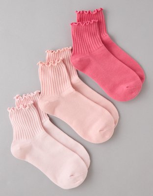 AE Ruffle Boyfriend Socks 3-Pack