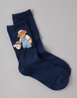 AE Teddy Bear Crew Socks