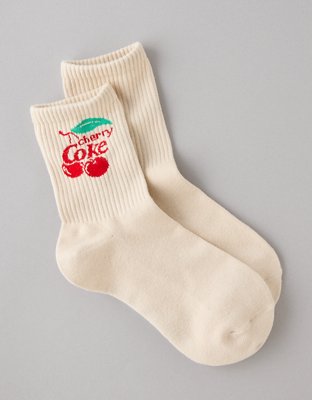 AE Cherry Coke 90s Crew Socks