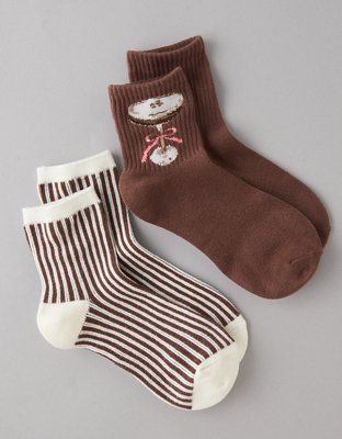 AE Cherry Coke '90s Crew Socks