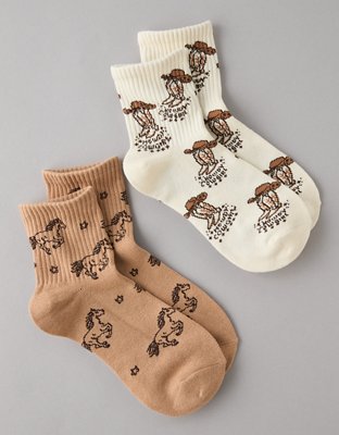 AE Cowgirl Boyfriend Socks 2-Pack