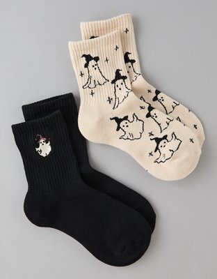 AE Ghost Cropped Crew Socks 2-Pack