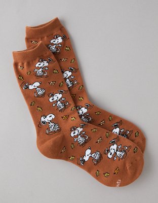 AE Snoopy Fall Crew Socks