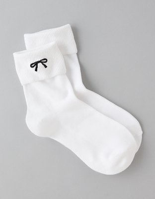AE Foldover-Cuff Cropped Crew Socks