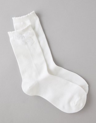 AE Lace Bow Crew Socks