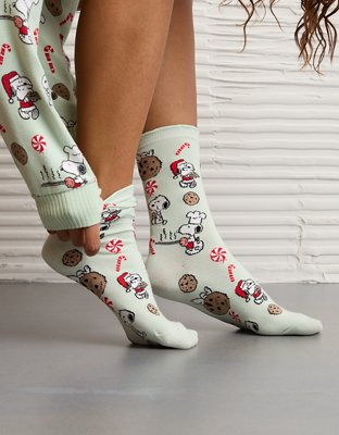 AE Snoopy Cookies Ruffle Crew Socks