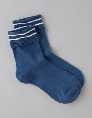 AE Foldover-Cuff Cropped Crew Socks