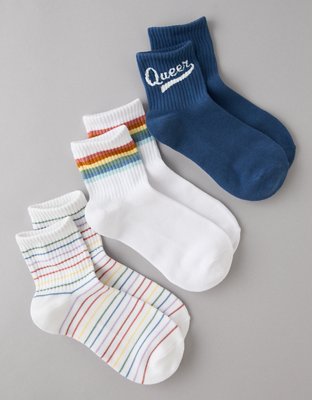 AE Pride Boyfriend Socks 3-Pack