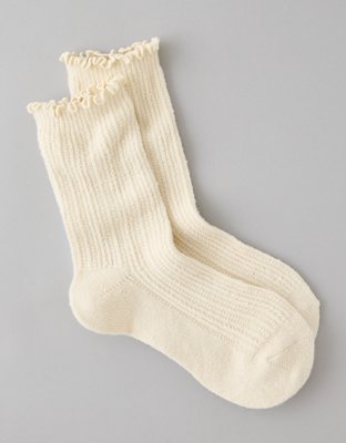 AE Cozy Pointelle Crew Socks