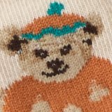 AE Pumpkin Teddy Bear Crew Socks