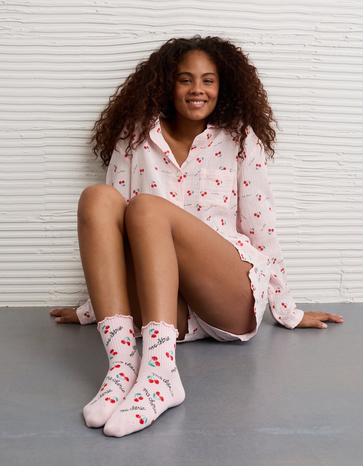 AE Fruit Ruffled Cropped Crew Socks 2-Pack - image 3