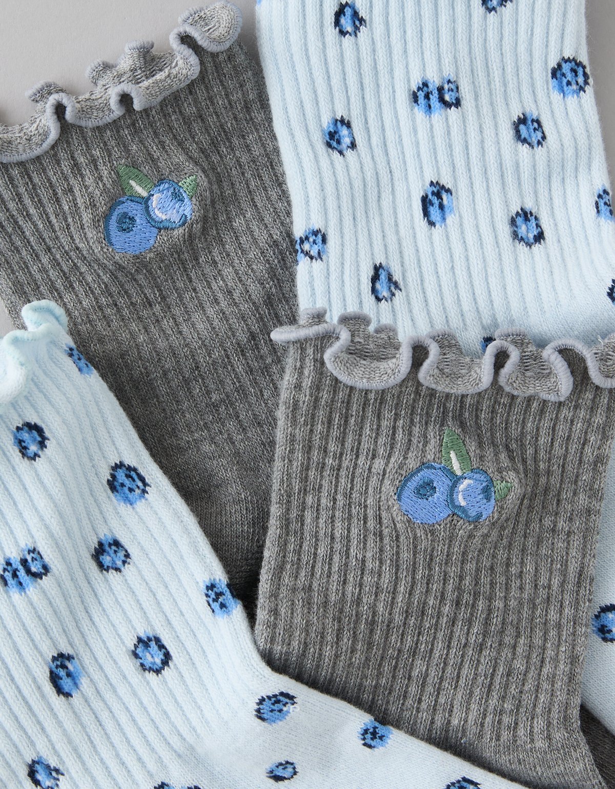 AE Fruit Ruffled Cropped Crew Socks 2-Pack - image 4