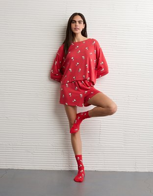 AE Snoopy Valentine's Day Crew Socks