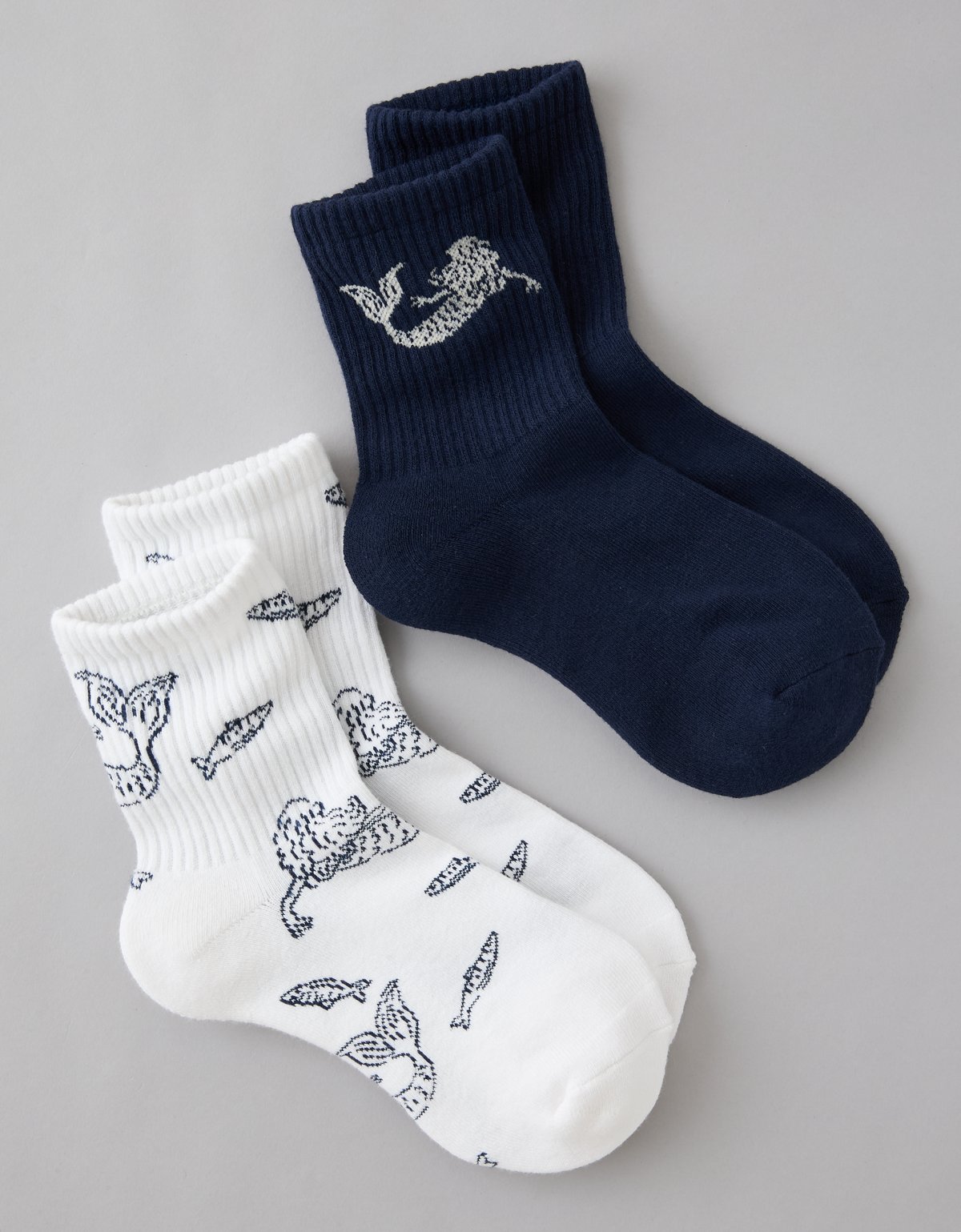AE Graphic Cropped Crew Socks 2-Pack - image 3