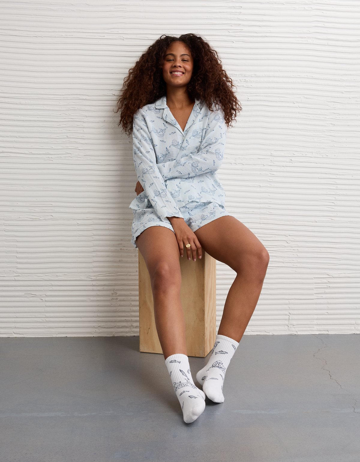 AE Graphic Cropped Crew Socks 2-Pack - image 2