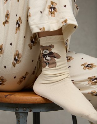 AE Teddy Bear Crew Socks
